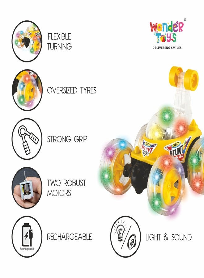 Wonder Remote Control Rotating Rolling Stunt RC Car Toys For Kids Off Road Vehicle Toy Cars Kids Monster Truck Rock Climbing Car Toy 2-10 Year, Multicolor - Image 5